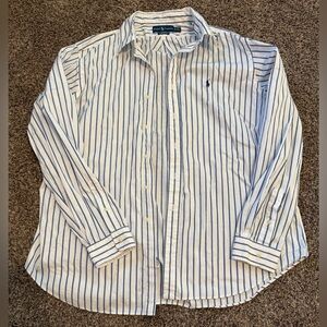 Ralph Lauren Blue‎ and White Striped Shirt